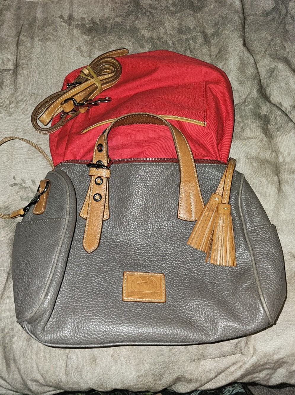 Dooney & Bourke Pebble Leather Grain Kendra Satchel + Matching Wallet Set. - Picture 2 of 9